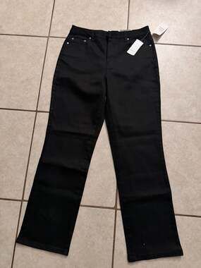 L.A. Blues Wilshire Black High-Rise Straight Leg Jeans Size 10